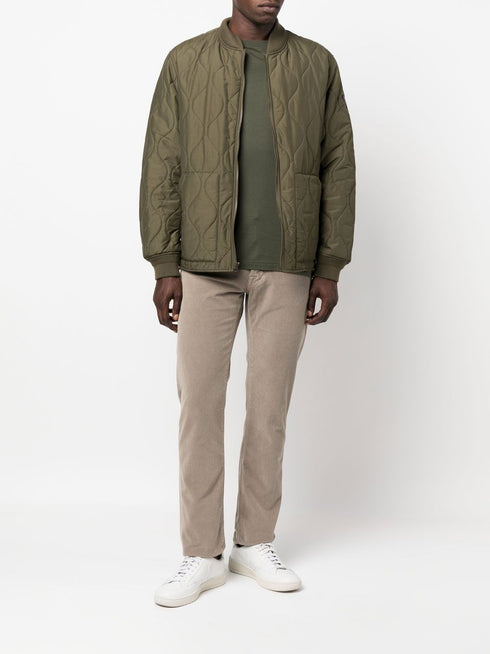 skinny-cut logo-patch trousers